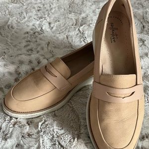 Pale pink loafers